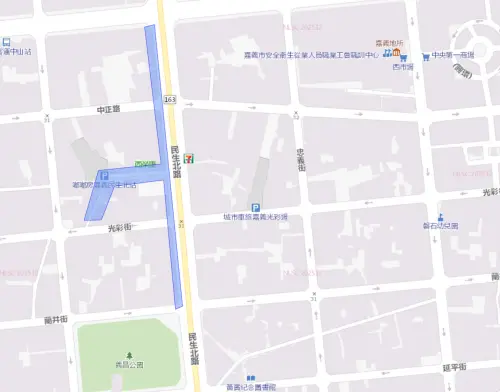 ▲嘉義市4月14日停水範圍。（圖／台灣自來水公司water.gov.tw/）