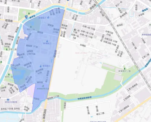 ▲屏東縣屏東市4月14日停水範圍。（圖／台灣自來水公司water.gov.tw/）