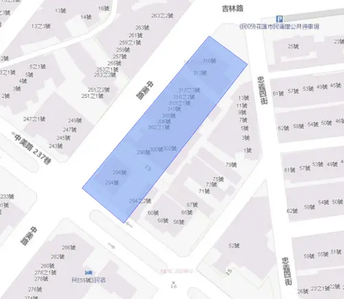 ▲花蓮縣花蓮市4月14日停水範圍。（圖／台灣自來水公司water.gov.tw/）