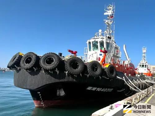 ▲台灣港務港勤公司新建1艘6400匹及2艘3600匹馬力等3艘拖船正式加入執勤任務。(圖／記者黃守作攝)