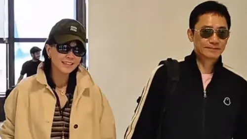 劉嘉玲PO來台影片！十指交扣梁朝偉太恩愛　夫妻頻頻揮手致意