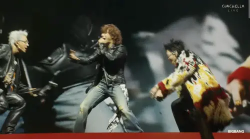 ▲BIGBANG在科切拉的登場時間正好是大聲（中）平常的睡覺時間。（圖／Coachella YT）