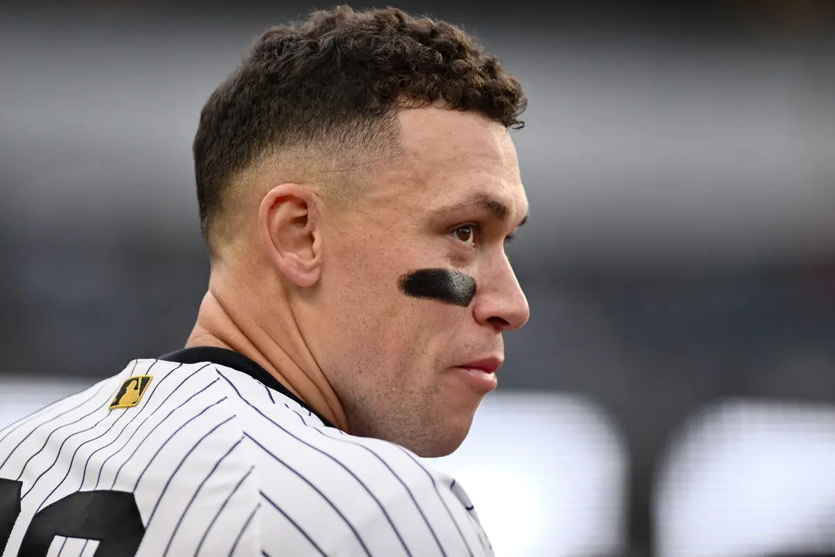 ▲紐約洋基隊長「法官」賈吉（Aaron Judge）賽後不再保持沉默，罕見地對低迷的團隊打線發出警訊，要求隊友在打擊區內找回最基本、最簡單的心理建設。（圖／路透／達志影像）