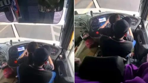 讓女子坐腿上開長途巴士！馬來西亞司機被乘客拍下離譜畫面