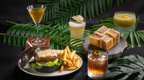 ▲天空酒吧與咖啡廳亦推出精緻的西式石垣牛輕食。（圖／高雄日航酒店提供）