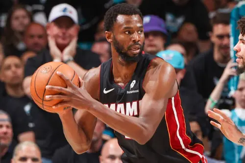 ▲金州勇士在2022年奪下總冠軍的維金斯（Andrew Wiggins），目前效力於邁阿密熱火，被視為勇士休賽季重整的潛在目標。（圖／取自邁阿密熱裸 X）