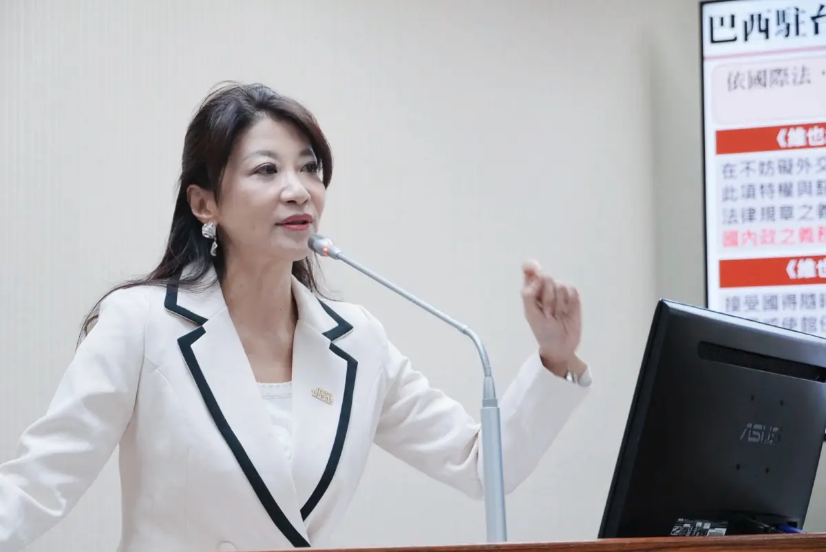 ▲針對巴西駐台代表喊一中一事，林楚茵指出，此舉已嚴重挑釁我國主權，並主張政府不應僅止於外交抗議。（圖／林楚茵辦公室提供）