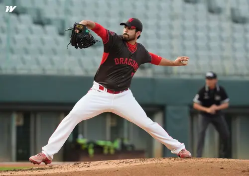 ▲味全龍洋投魔神龍本季初登板，交手富邦悍將。（圖／味全龍提供,2026.3.22）