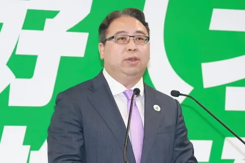 ▲民進黨徵召黃世杰參選桃園。（圖／記者葉政勳攝，2026.04.15）