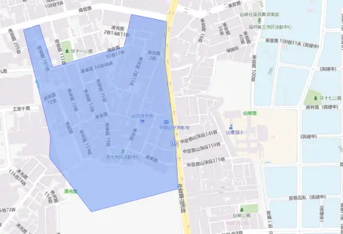 ▲桃園市平鎮區4月16日停水影響範圍。（圖／台灣自來水公司water.gov.tw/）