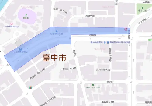 ▲台中市北區4月16日停水影響範圍。（圖／台灣自來水公司water.gov.tw/）