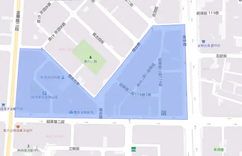 ▲台南市南區4月16日停水影響範圍。（圖／台灣自來水公司water.gov.tw/）