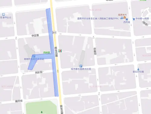 ▲嘉義市4月16日停水影響範圍。（圖／台灣自來水公司water.gov.tw/）