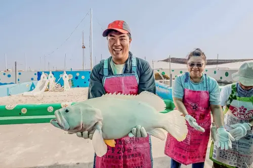 ▲永安區素有「石斑魚的故鄉」美譽，當地能吃到美味的鑽石水石斑魚。（圖／高雄觀光局）