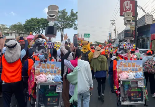 ▲白沙屯媽祖徒步進香出現的「行動氣象儀」，要價約10萬多、重量達8公斤。（圖／曹嘉宏提供）