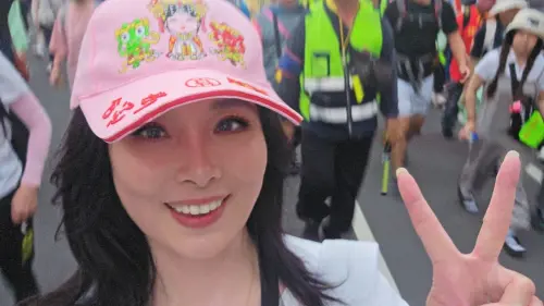 呂文婉趕上白沙屯媽祖急行軍！2小時狂走10公里　驚吐神蹟超感動
