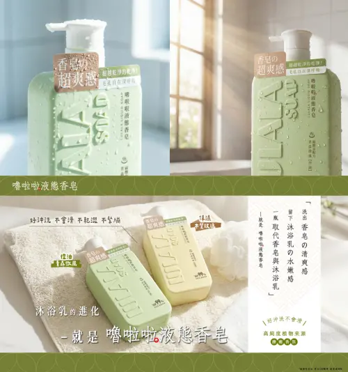 ▲超越香皂與沐浴乳 3.0洗澡新時代，就是嚕啦啦液態香皂！（圖／嚕啦啦液態香皂提供）