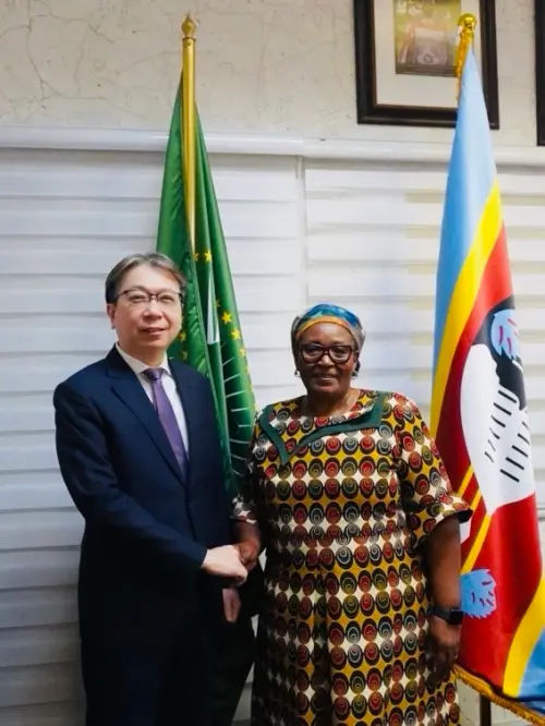 ▲國安局長蔡明彥與史國副總理札杜莉（Thulisile Dladla）會談。（圖／國安局提供）