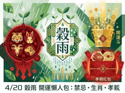 4/20穀雨到！7禁忌倒大霉、4生肖防血光　招財法、補老母習俗速看