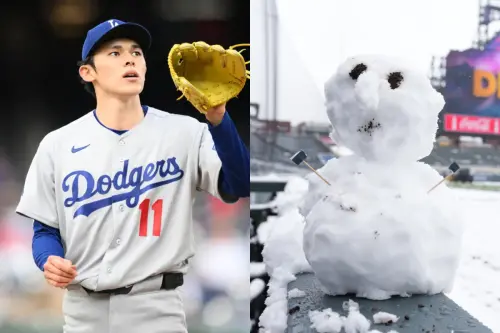 道奇球員瘋堆雪人！佐佐木朗希雪中練投　洛磯主場玩成銀白色樂園