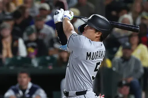 ▲芝加哥白襪隊的日籍強打村上宗隆，於台灣時間今（18）日對陣奧克蘭運動家之戰大顯神威，七局上轟出滿貫全壘打，是他本季第6轟。（圖／美聯社／達志影像）