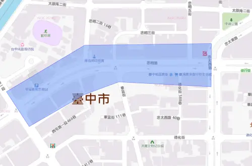 ▲台中市4月20日停水影響範圍。（圖／台灣自來水公司water.gov.tw/）
