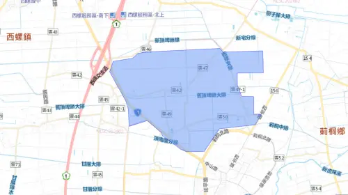 ▲雲林縣4月20日停水影響範圍。（圖／台灣自來水公司water.gov.tw/）