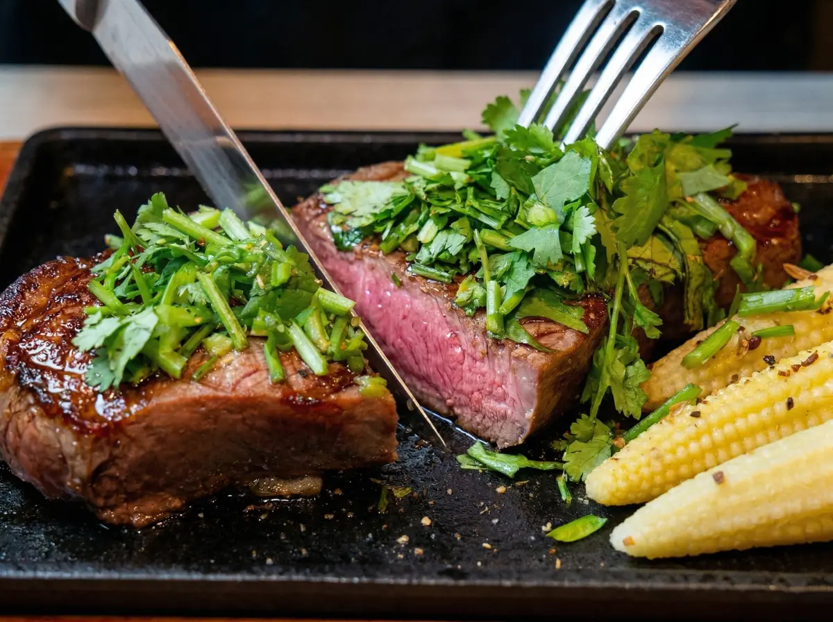 ▲不是愚人節！瀧厚牛排香菜季爽吃新鮮香菜爆擊厚切牛排，連燉飯、義大利麵、沙拉、酥皮濃湯甚至甜點、冰淇淋都有綠色風暴；「買1送3」外帶優惠回歸。杜老爺「花生香菜甜筒冰淇淋」7-11開賣。（圖／瀧厚牛排提供）