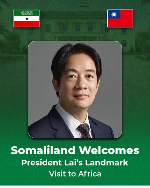無懼北京！賴清德首訪非洲　索馬利蘭發文曬台灣國旗祝賀