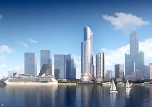 ▲Y15聯開案規劃45層與32層兩棟A級商辦大樓，並設置商場、餐廳及員工安家宅。（圖／高市府捷運局提供）