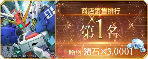 《SD鋼彈 G世代 永恆》歡慶銷售第一名　贈送玩家鑽石3,000個！
