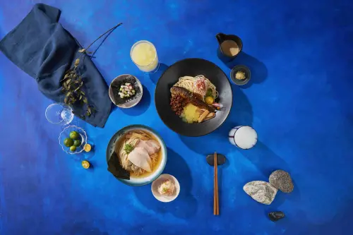 ▲麵屋一燈初夏限定新品「佃煮香魚胡麻柚冷麵」、「初夏香魚雙人套餐」。（圖／麵屋一燈提供）