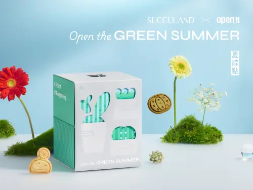 「有肉 SUCCULAND」聯手「open it.」打造端午「夏粽點」綠意禮盒