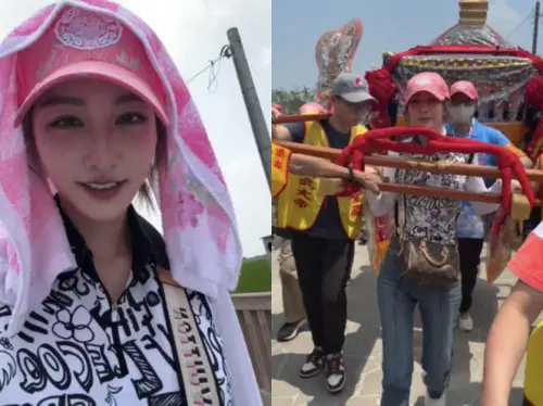 ▲曾莞婷（如圖）親自扛轎，展現接地氣一面。（圖／翻攝自曾莞婷IG）