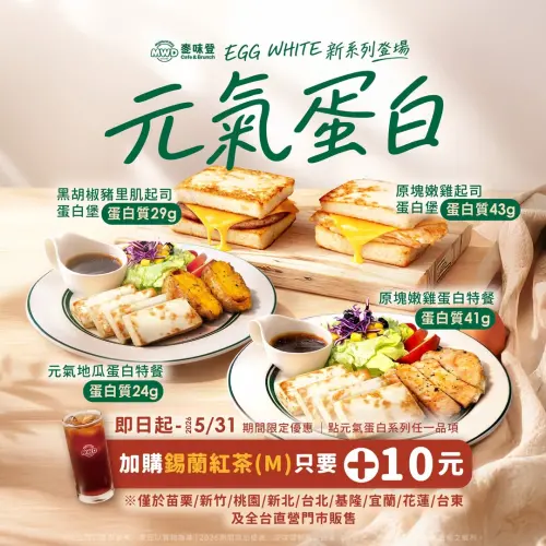 ▲麥味登推出健康元氣蛋白堡系列，指定門市限定販售。（圖／翻攝自麥味登APP）