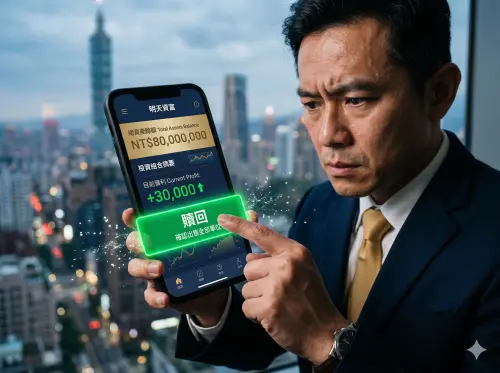 ▲吳淡如的友人雖然資產高達8千萬，但在獲利3萬時仍常因克服不了人性弱點而選擇「贖回」，導致複利斷鏈。（示意圖／Gemini 製圖／NOWNEWS 監製）