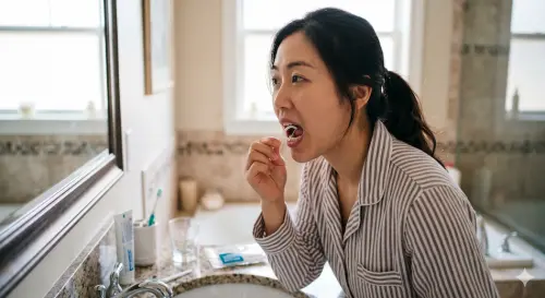 ▲專家提醒牙線棒應一次性使用，用後即丟，並注意口腔傷口與個人健康狀況。（圖／Gemini製圖、記者賴禹妡製）