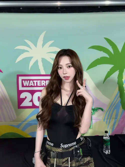 ▲Karina 2025年首度登上《Waterbomb》首爾場舞台，完美演出成功獲得第2次登台機會。（圖／翻攝自Karina IG@katarinabluu）