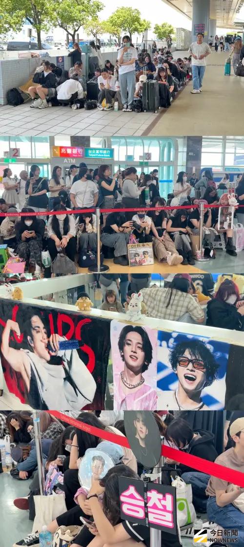 ▲小港機場今天約有600人在接機大廳等候S.COUPS、珉奎。（圖／讀者提供）