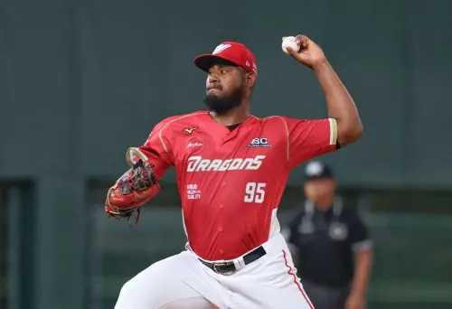 ▲味全龍洋投梅賽鍶相隔8年再度碰上台鋼雄鷹洋投坎南，繳出5局失2分的成績，最終無關勝敗。（圖／味全龍提供,2026.4.23）