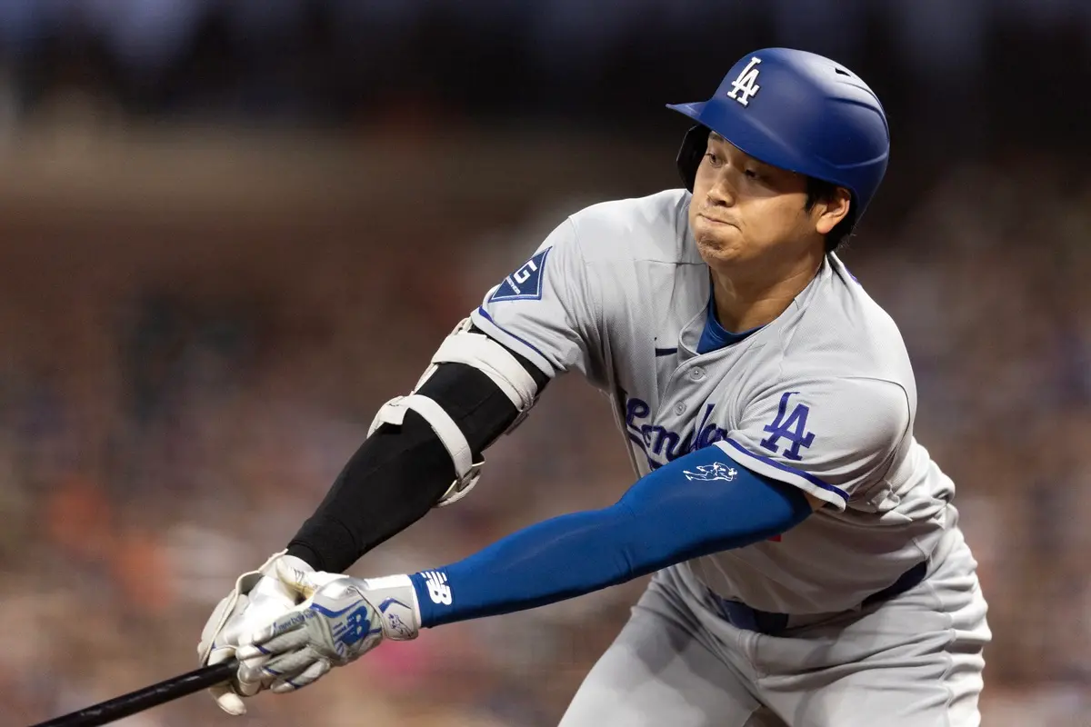 ▲大谷翔平繳出5打數0安打的慘淡成績，日本媒體《東京體育》面對明顯壞球仍頻頻揮棒的異狀，推測這位31歲球星是否已達到疲勞極限。（圖／路透／達志影像）