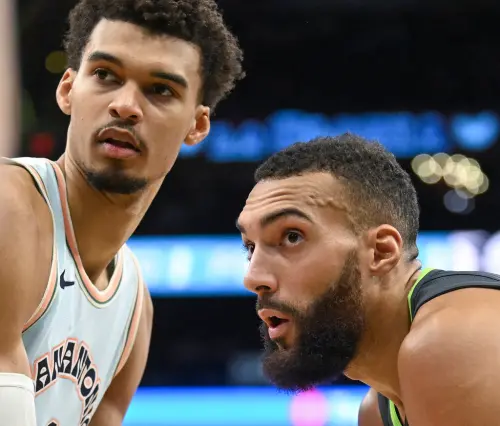 ▲戈貝爾在採訪中首先向文班亞馬表示祝賀，但隨後也表示認為DPOY投票未能展現真正的防守影響力。（圖／美聯社／達志影像）