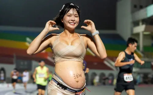 黃沐妍挺9月孕肚跑5K！遭批不顧胎兒安全　她反擊：對自己負責