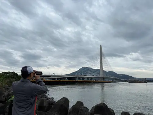 ▲淡江大橋5月12日正式通車前，每週末都有慶祝活動。（圖／記者徐銘穗攝,2026.04.25）