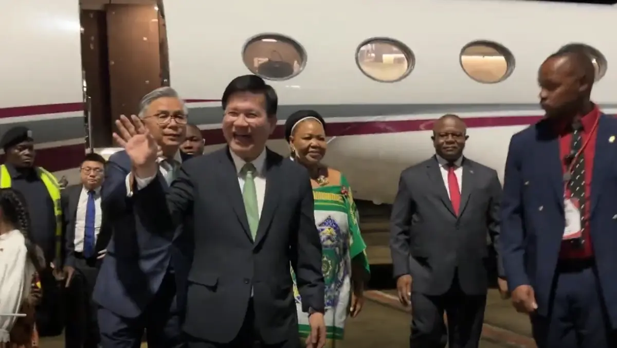 ▲林佳龍今抵達史瓦帝尼。（圖／外交部提供）