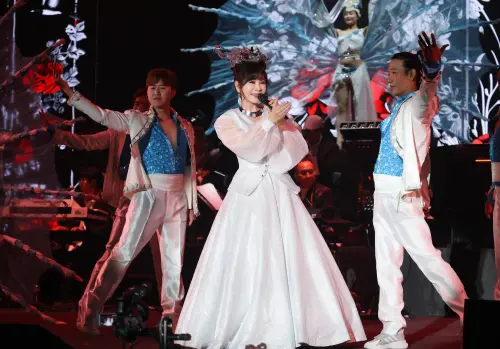 ▲龍千玉（如圖）今晚首度開個人演唱會，服裝造型華麗，還有堅強的演唱實力。（圖／豪記唱片提供）