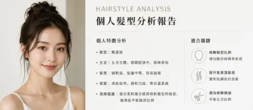 ▲打開ChatGPT、Gemini等AI工具輸入指令，就能夠得到自己專屬的個人髮型分析報告，連長輩都瘋玩！（圖/ChatGPT生成/記者張嘉哲監製）