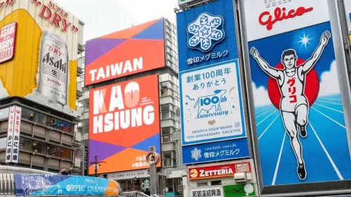 ▲格力高跑者（跑跑人）早已成為大阪觀光代表，也將持續承載品牌形象與國際宣傳功能，還曾與高雄形象廣告同框。（圖／高市府觀光局提供）