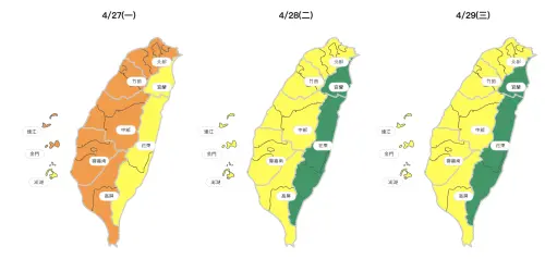 ▲東風影響時，若伴隨微量境外污染物移入，各地均可能發生高濃度現象。（圖／環境部）