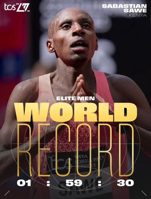 馬拉松世界紀錄被打破！肯亞跑者薩韋1:59:30完賽　成歷史第一人